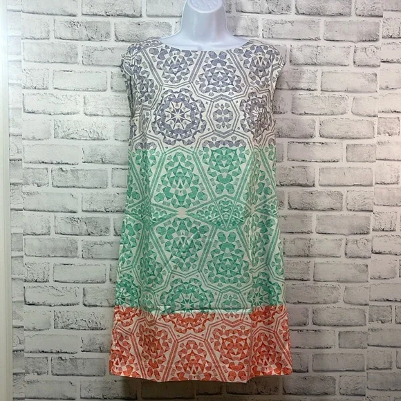 The Limited Color Block Split Cap Sleeve Zip Up Dress Small - Picture 1 of 12